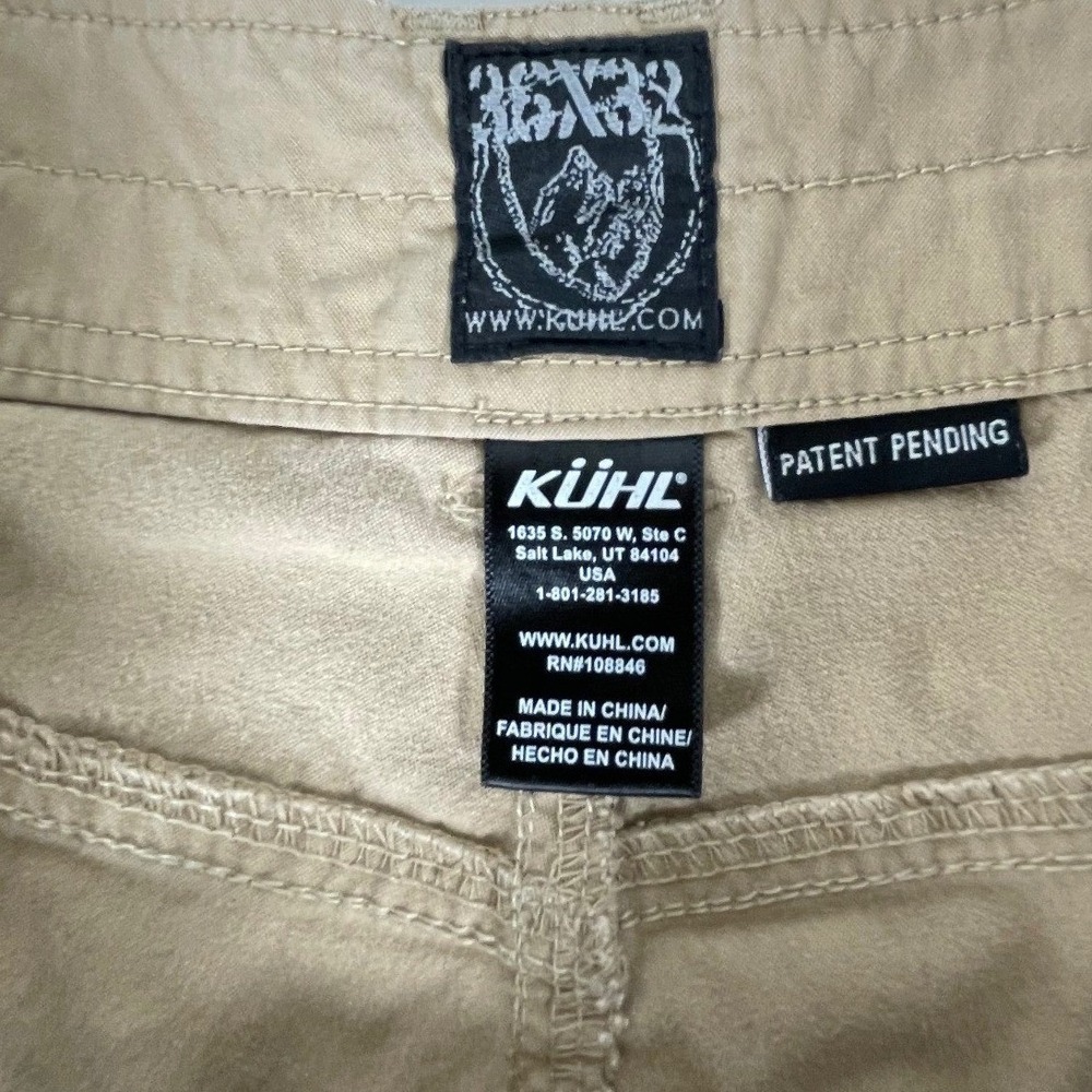 KUHL Mens Slax Pants Khaki Tan Straight Leg Outdoor Casual W36 L32‎ Outdoor - Picture 9 of 9
